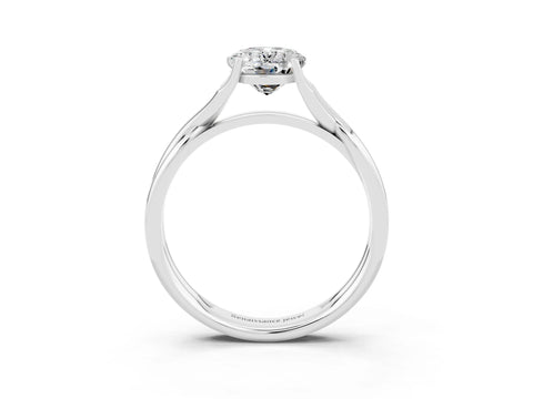 White gold Oval Cut Moissanite Solitaire Twist Band Prong Setting Ring_39