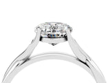 White gold Oval Cut Moissanite Solitaire Twist Band Prong Setting Ring_40