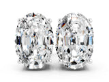 White gold Oval Cut Moissanite Stud Earrings_18