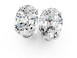 White gold Oval Cut Moissanite Stud Earrings_19