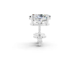 White gold Oval Cut Moissanite Stud Earrings_20