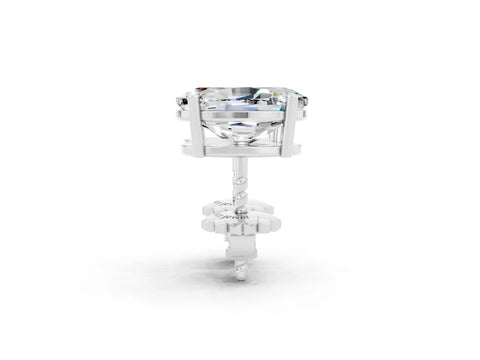 White gold Oval Cut Moissanite Stud Earrings_20