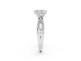 White gold Oval Cut Moissanite Three-Stone Ring with Pavé Split Shank and Four-Prong Setting_14