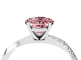 White gold Oval Cut Morganite Engagement Ring with Side Stone Accents and Four-Prong Setting_31