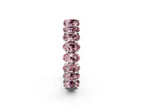White gold Oval Cut Morganite Eternity Band with Shared Prong Setting_2
