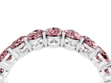 White gold Oval Cut Morganite Eternity Band with Shared Prong Setting_4