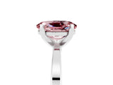 White gold Oval Cut Morganite Solitaire Engagement Ring with Classic Band and Four-Prong Setting_29