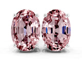 White gold Oval Cut Morganite Stud Earrings_18