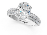 White gold Oval Cut Pave Diamond Engagement Ring with Channel Set Band and Four-Prong Setting_27