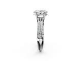 White gold Oval Cut Pave Diamond Engagement Ring with Channel Set Band and Four-Prong Setting_28