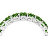White gold Oval Cut Peridot Eternity Band with Shared Prong Setting_4