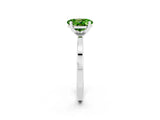 White gold Oval Cut Peridot Solitaire Engagement Ring with Classic Band and Four-Prong Setting_26