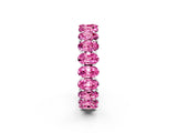 White gold Oval Cut Pink Sapphire Eternity Band with Shared Prong Setting_14