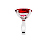 White gold Oval Cut Ruby Solitaire Engagement Ring with Classic Band and Four-Prong Setting_29