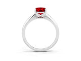 White gold Oval Cut Ruby Solitaire Engagement Ring with Classic Band and Four-Prong Setting_51