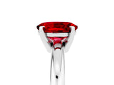 White gold Oval Cut Ruby Solitaire Engagement Ring with Round Band and Four-Prong Setting_5