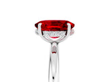 White gold Oval Cut Ruby Solitaire Ring with Thin Band and Four-Prong Setting_17