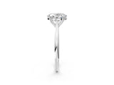 White gold Oval Cut Solitaire Diamond Ring with Six-Prong Setting and Classic Band_24