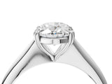 White gold Oval Cut Solitaire Diamond Ring with Six-Prong Setting and Classic Band_26
