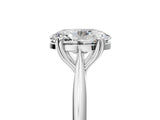 White gold Oval Cut Solitaire Diamond Ring with Six-Prong Setting and Classic Band_27
