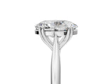 White gold Oval Cut Solitaire Diamond Ring with Six-Prong Setting and Classic Band_35