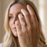 White gold Oval Cut Solitaire Engagement Ring with Four-Prong Setting and Classic Band_72