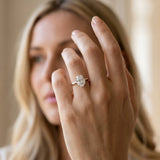 Silver 1.50 Carat F VS1 Oval Cut Solitaire Engagement Ring with Four-Prong Setting and Classic Band