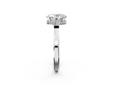 White gold Oval Cut Solitaire Engagement Ring with Four-Prong Setting on a Classic Band_59