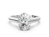 White gold Oval Cut Solitaire Engagement Ring with Tapered Band and Four-Prong Setting_15