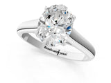 White gold Oval Cut Solitaire Engagement Ring with Tapered Band and Four-Prong Setting_16