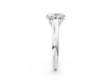 White gold Oval Cut Solitaire Engagement Ring with Tapered Band and Four-Prong Setting_17