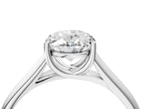 White gold Oval Cut Solitaire Engagement Ring with Tapered Band and Four-Prong Setting_19
