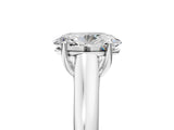 White gold Oval Cut Solitaire Engagement Ring with Tapered Band and Four-Prong Setting_20