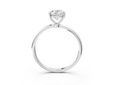White gold Oval Cut Solitaire Engagement Ring with Thin Band and Four-Prong Setting_6