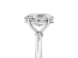 White gold Oval Cut Solitaire Engagement Ring with Thin Band and Four-Prong Setting_8