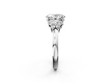 White gold Oval Cut Solitaire Floral Diamond Ring with Four-Prong Setting_39