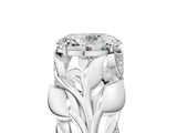 White gold Oval Cut Solitaire Leaf-Inspired Engagement Ring with Prong Setting_12