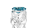 White gold Oval Cut Solitaire Leaf-Inspired Engagement Ring with Prong Setting_5