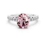 White gold Oval Cut Solitaire Pave Diamond Engagement Ring with Four-Prong Setting_12