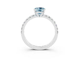 White gold Oval Cut Solitaire Pave Diamond Engagement Ring with Four-Prong Setting_15