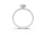 White gold Oval Cut Solitaire Pave Diamond Engagement Ring with Four-Prong Setting_15