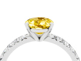 White gold Oval Cut Solitaire Pave Diamond Engagement Ring with Four-Prong Setting_16