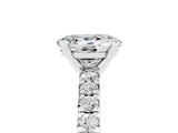 White gold Oval Cut Solitaire Pave Diamond Engagement Ring with Four-Prong Setting_17