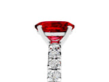 White gold Oval Cut Solitaire Pave Diamond Engagement Ring with Four-Prong Setting_17