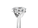 White gold Oval Cut Solitaire Ring with Four-Prong Setting on a Classic Band_119