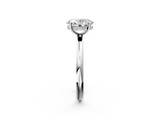 White gold Oval Cut Solitaire Ring with Thin Band and Four-Prong Setting_51