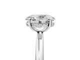 White gold Oval Cut Solitaire Ring with Thin Band and Four-Prong Setting_54