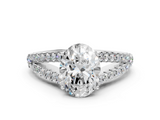 White gold Oval Cut Split Shank Pave Diamond Engagement Ring with Four-Prong Setting_28