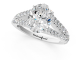 White gold Oval Cut Split Shank Pave Diamond Engagement Ring with Four-Prong Setting_29