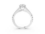 White gold Oval Cut Split Shank Pave Diamond Engagement Ring with Four-Prong Setting_31